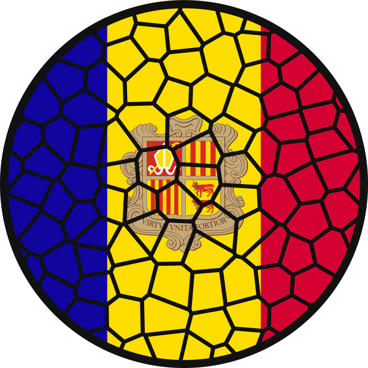 Stained Glass Effect Flag Ornament – Real Glass World Flag Christmas Ornament