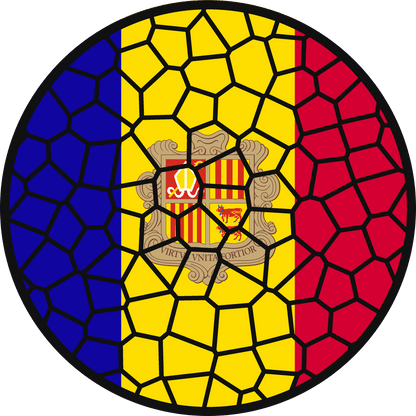 Stained Glass Effect Flag Ornament – Real Glass World Flag Christmas Ornament