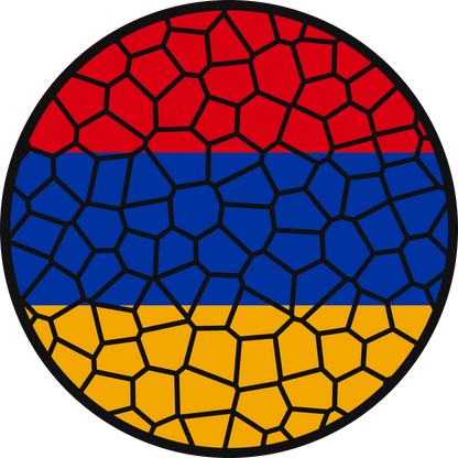 Stained Glass Effect Flag Ornament – Real Glass World Flag Christmas Ornament