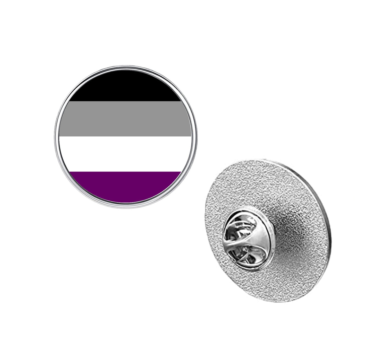 LGBT Pride Flag Pinback Button – Metal Lapel Pin in Circle, Heart or Square