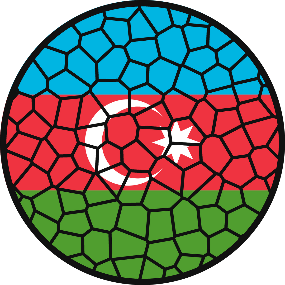 Stained Glass Effect Flag Ornament – Real Glass World Flag Christmas Ornament
