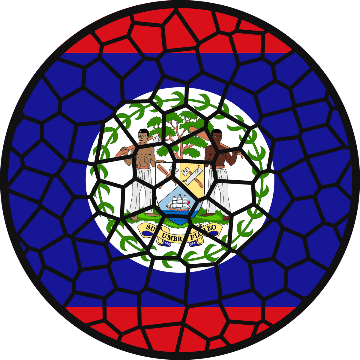 Stained Glass Effect Flag Ornament – Real Glass World Flag Christmas Ornament