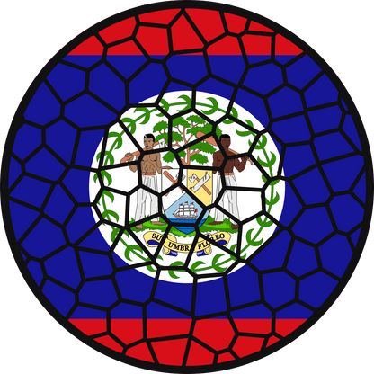 Stained Glass Effect Flag Ornament – Real Glass World Flag Christmas Ornament