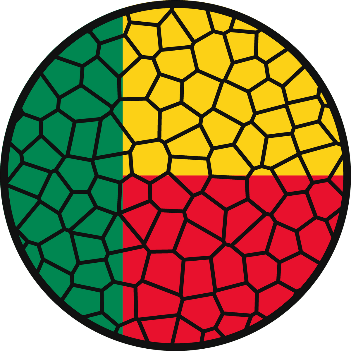 Stained Glass Effect Flag Ornament – Real Glass World Flag Christmas Ornament