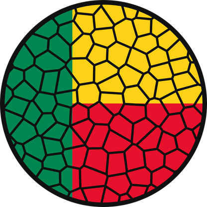 Stained Glass Effect Flag Ornament – Real Glass World Flag Christmas Ornament