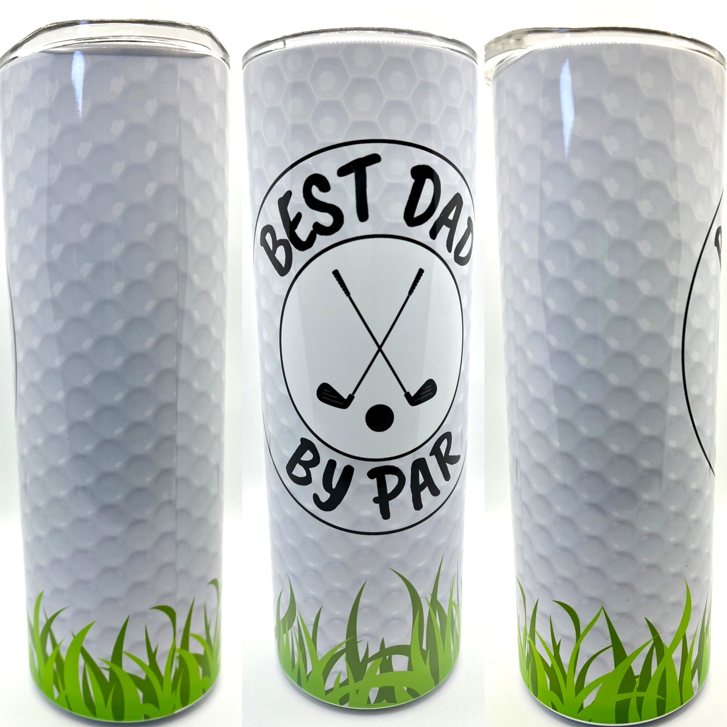 Best Dad by Par - 20oz Stainless Steel Tumbler with Lid and Straw