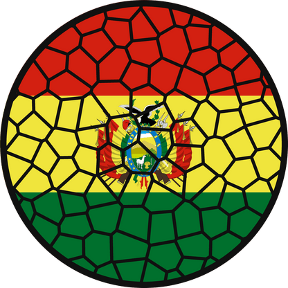 Stained Glass Effect Flag Ornament – Real Glass World Flag Christmas Ornament