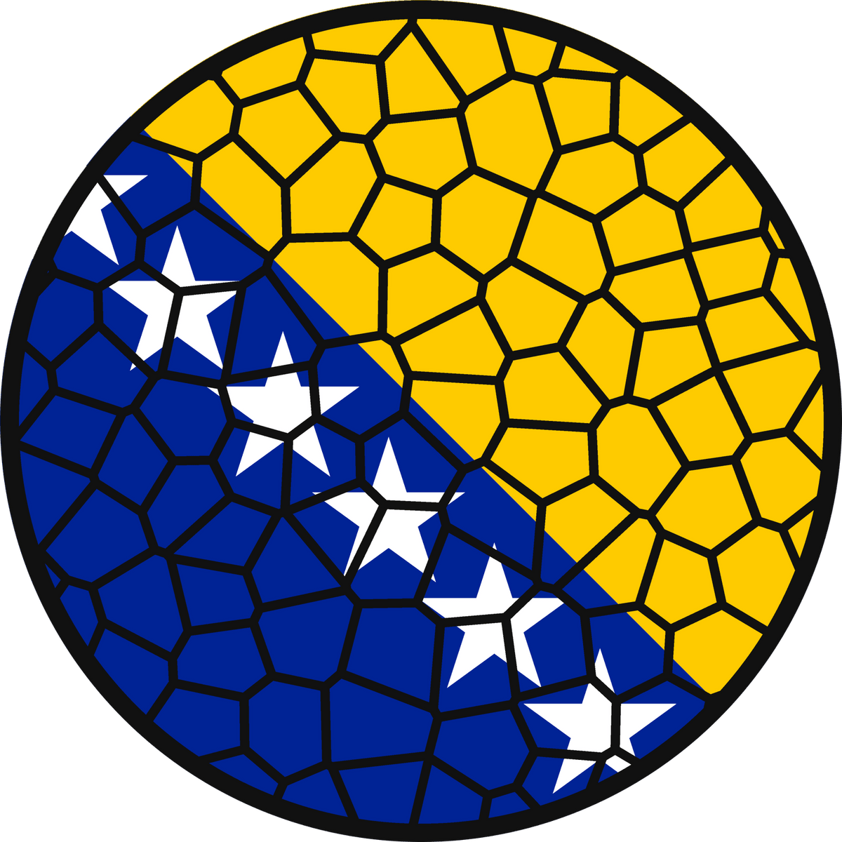 Stained Glass Effect Flag Ornament – Real Glass World Flag Christmas Ornament
