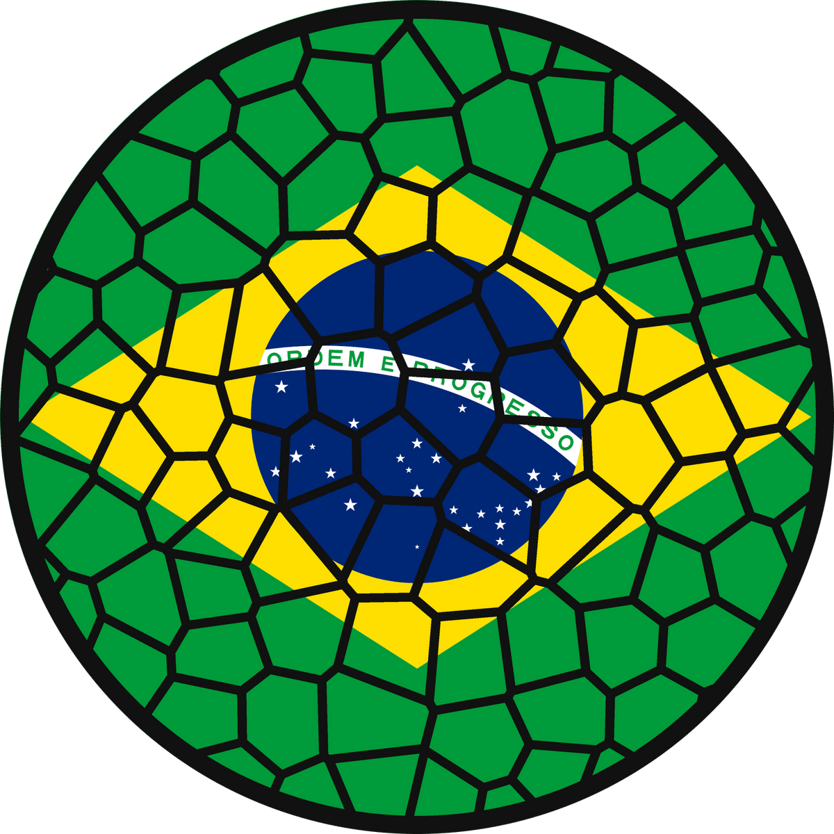 Stained Glass Effect Flag Ornament – Real Glass World Flag Christmas Ornament