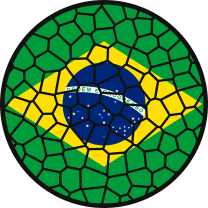 Stained Glass Effect Flag Ornament – Real Glass World Flag Christmas Ornament