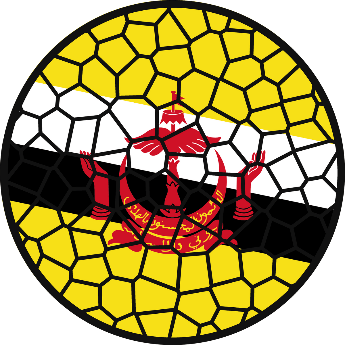 Stained Glass Effect Flag Ornament – Real Glass World Flag Christmas Ornament