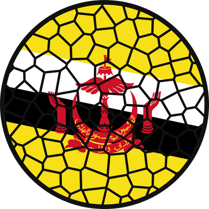 Stained Glass Effect Flag Ornament – Real Glass World Flag Christmas Ornament