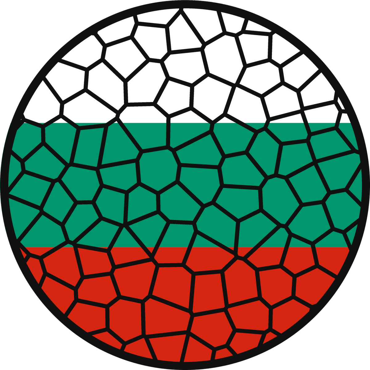 Stained Glass Effect Flag Ornament – Real Glass World Flag Christmas Ornament