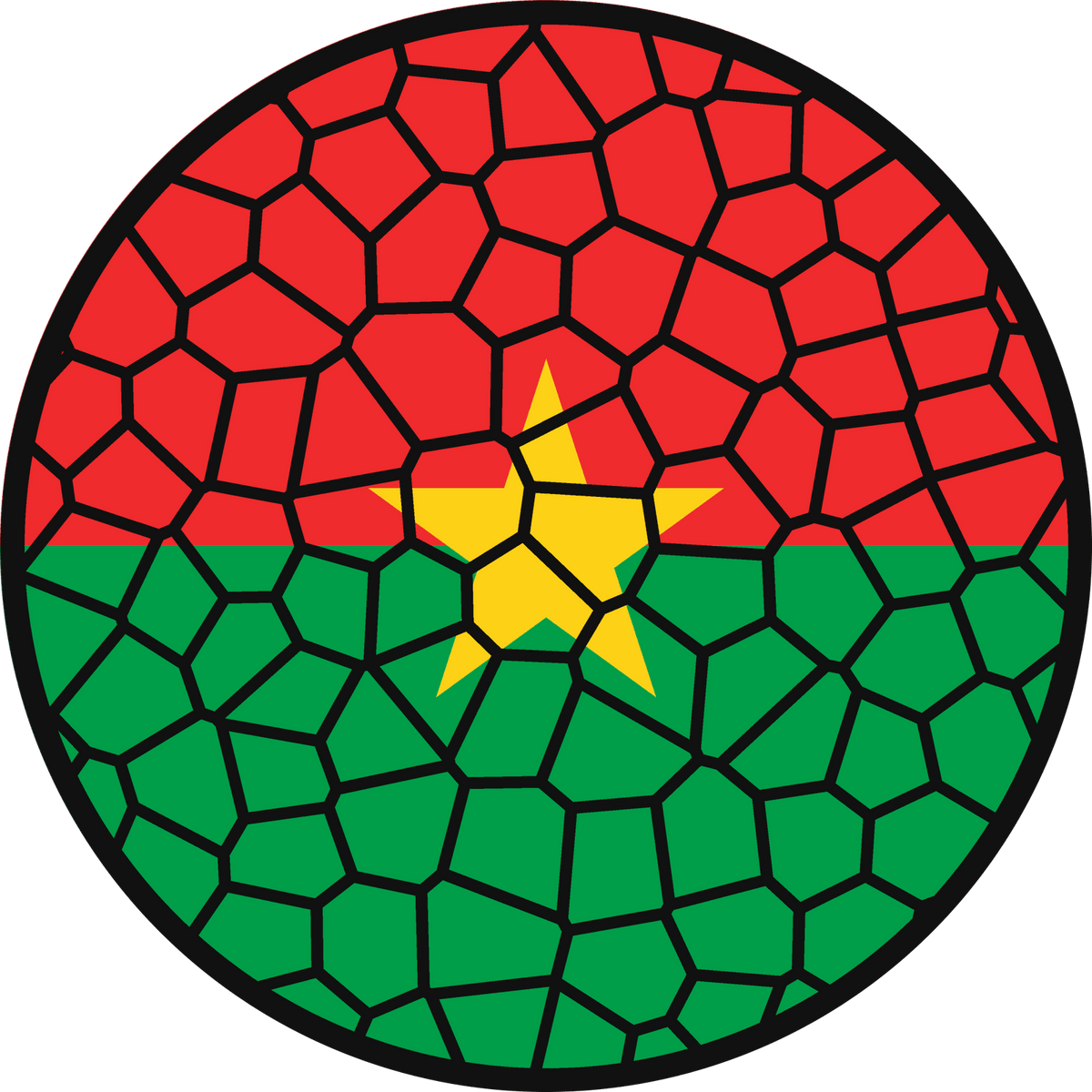 Stained Glass Effect Flag Ornament – Real Glass World Flag Christmas Ornament