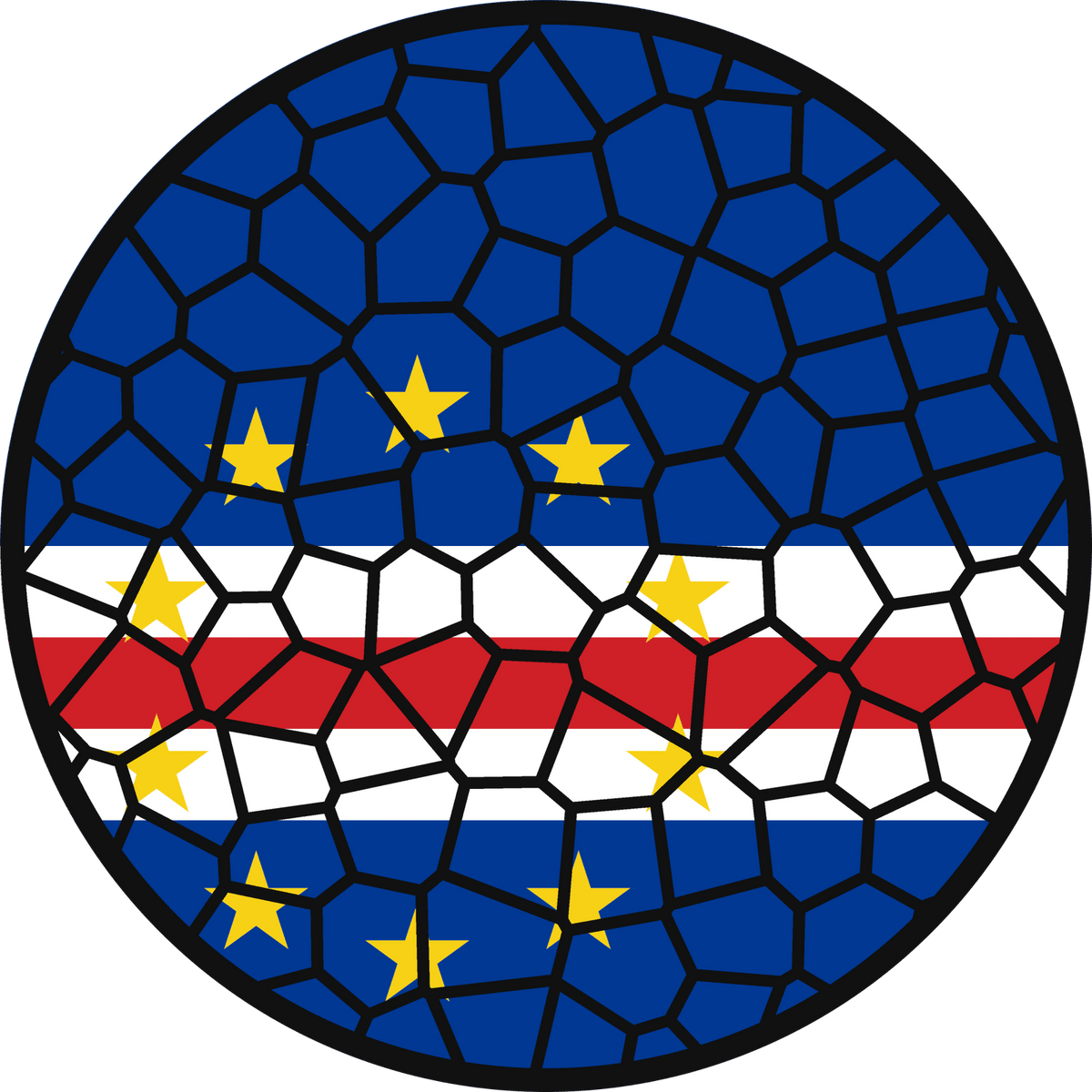 Stained Glass Effect Flag Ornament – Real Glass World Flag Christmas Ornament