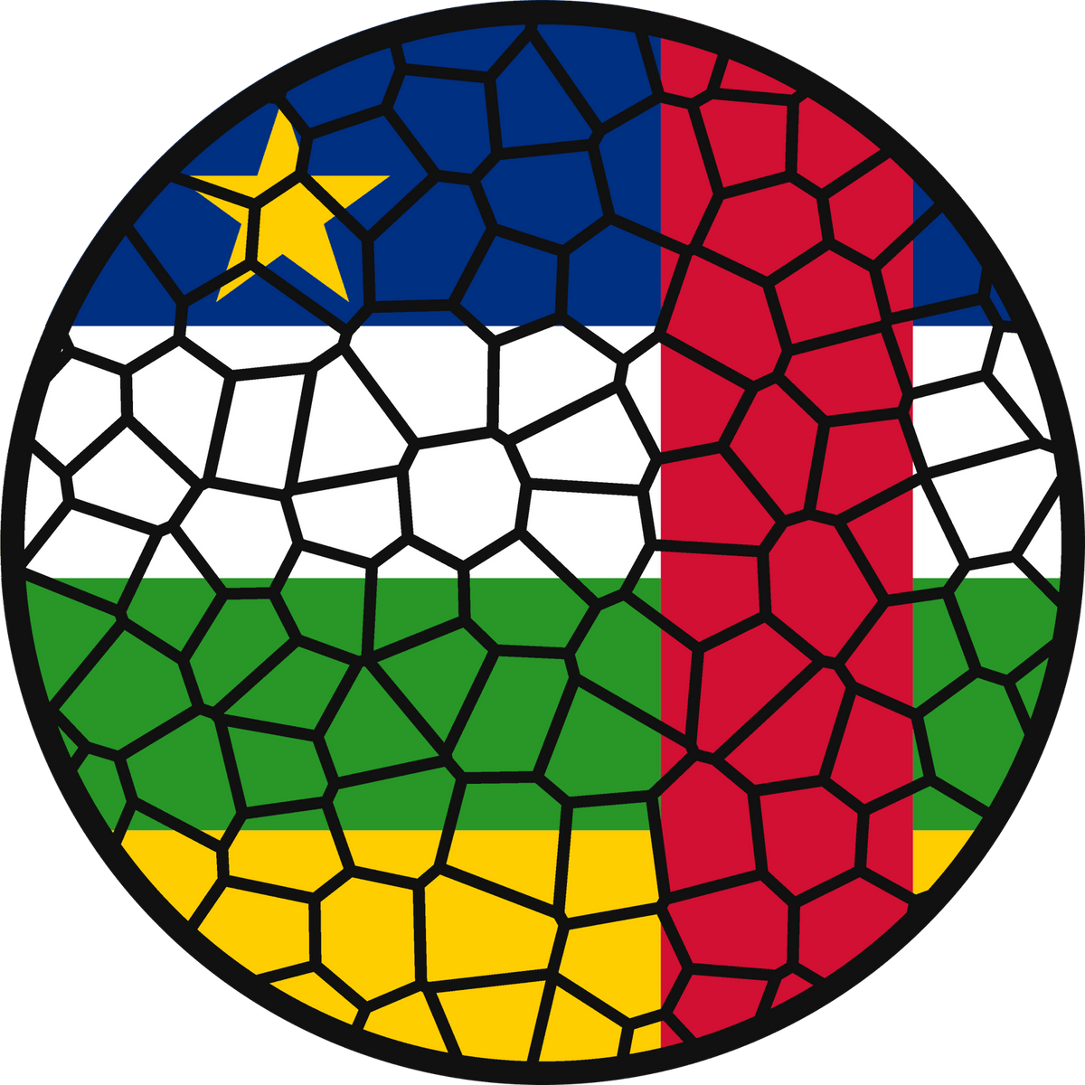 Stained Glass Effect Flag Ornament – Real Glass World Flag Christmas Ornament