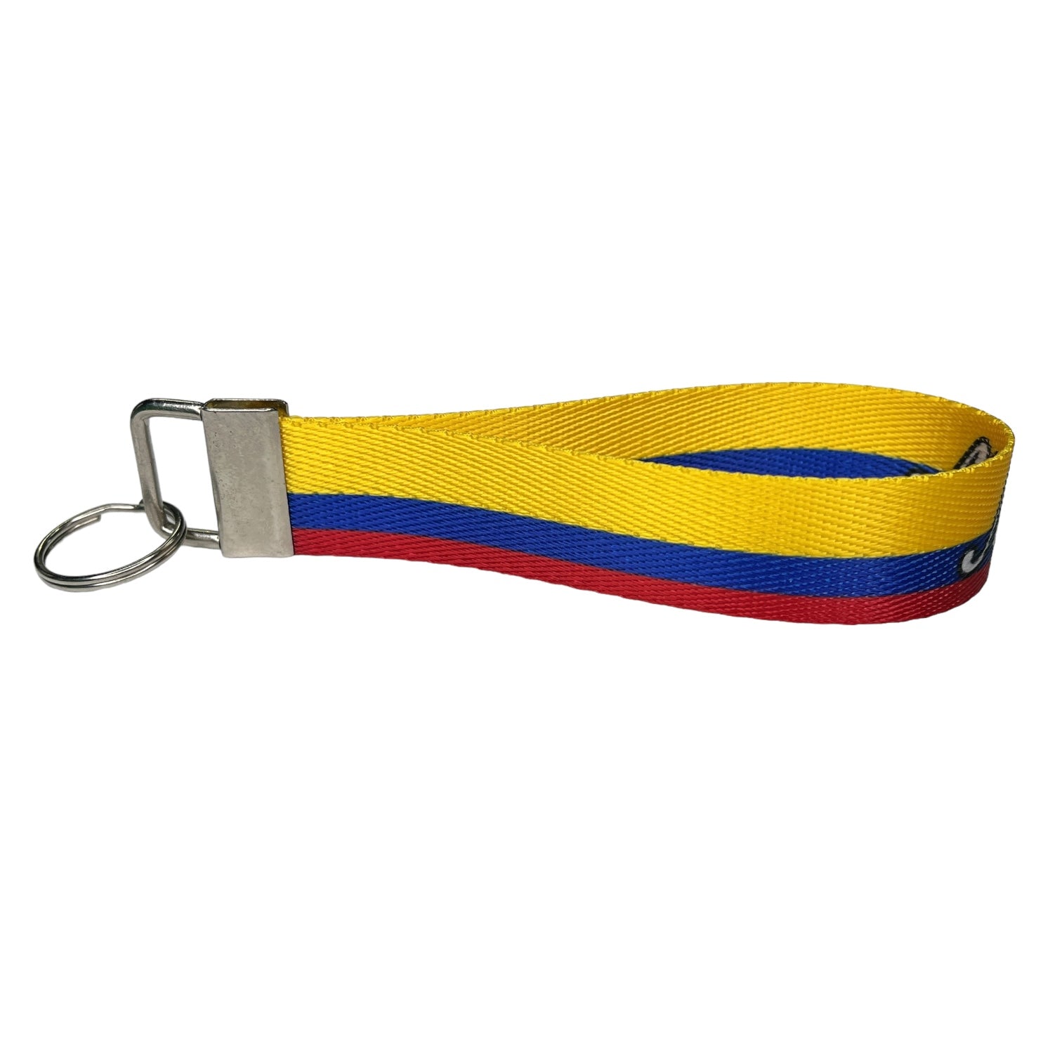 Colombia Flag Personalized Name Nylon Key Fob - Custom Wristlet Keychain