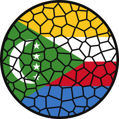 Stained Glass Effect Flag Ornament – Real Glass World Flag Christmas Ornament