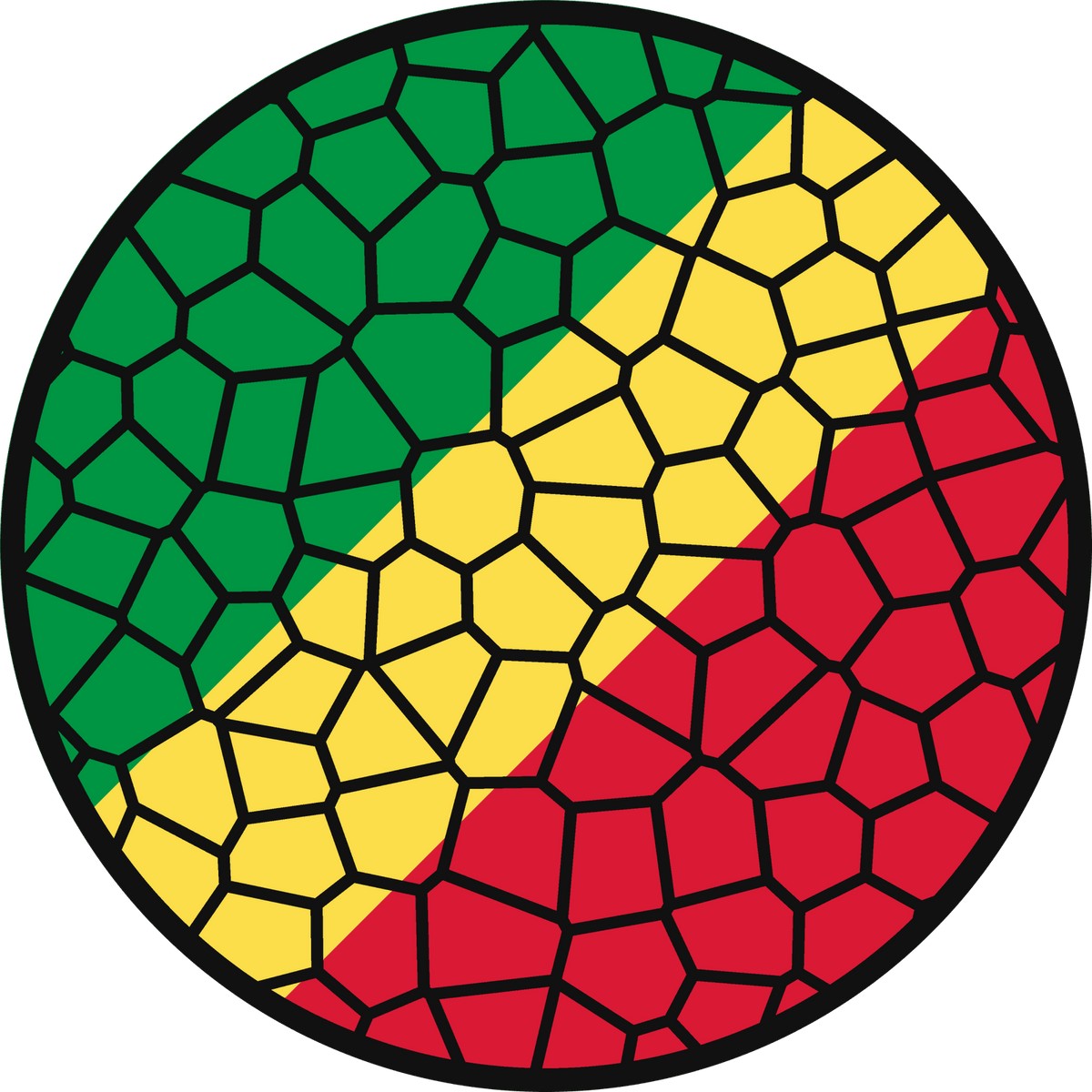 Stained Glass Effect Flag Ornament – Real Glass World Flag Christmas Ornament