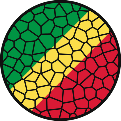 Stained Glass Effect Flag Ornament – Real Glass World Flag Christmas Ornament