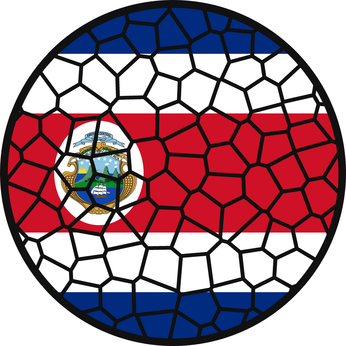 Stained Glass Effect Flag Ornament – Real Glass World Flag Christmas Ornament