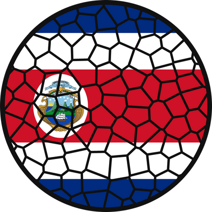 Stained Glass Effect Flag Ornament – Real Glass World Flag Christmas Ornament