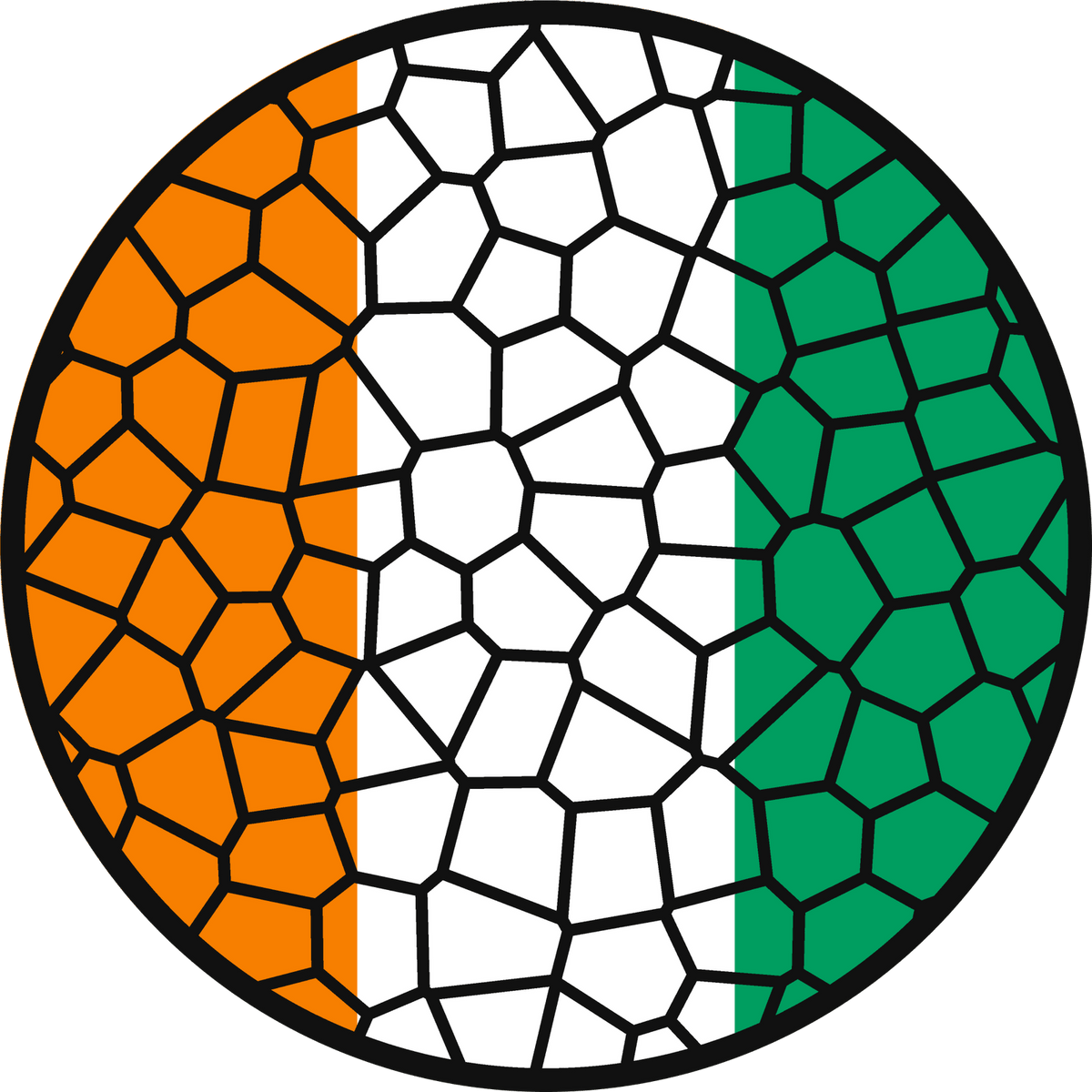 Stained Glass Effect Flag Ornament – Real Glass World Flag Christmas Ornament