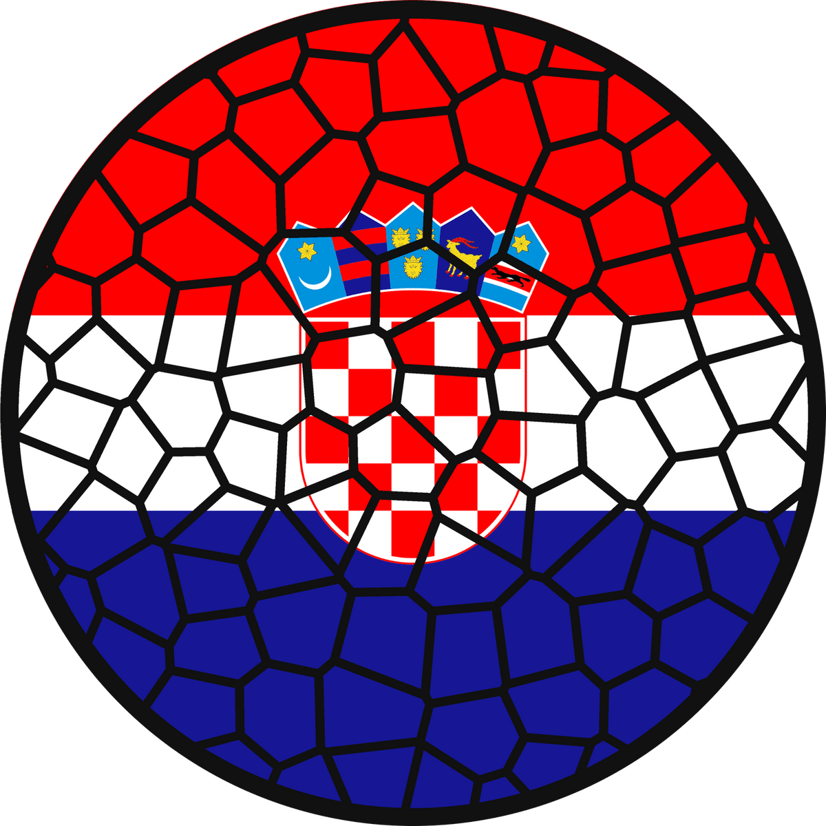Stained Glass Effect Flag Ornament – Real Glass World Flag Christmas Ornament