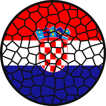 Stained Glass Effect Flag Ornament – Real Glass World Flag Christmas Ornament