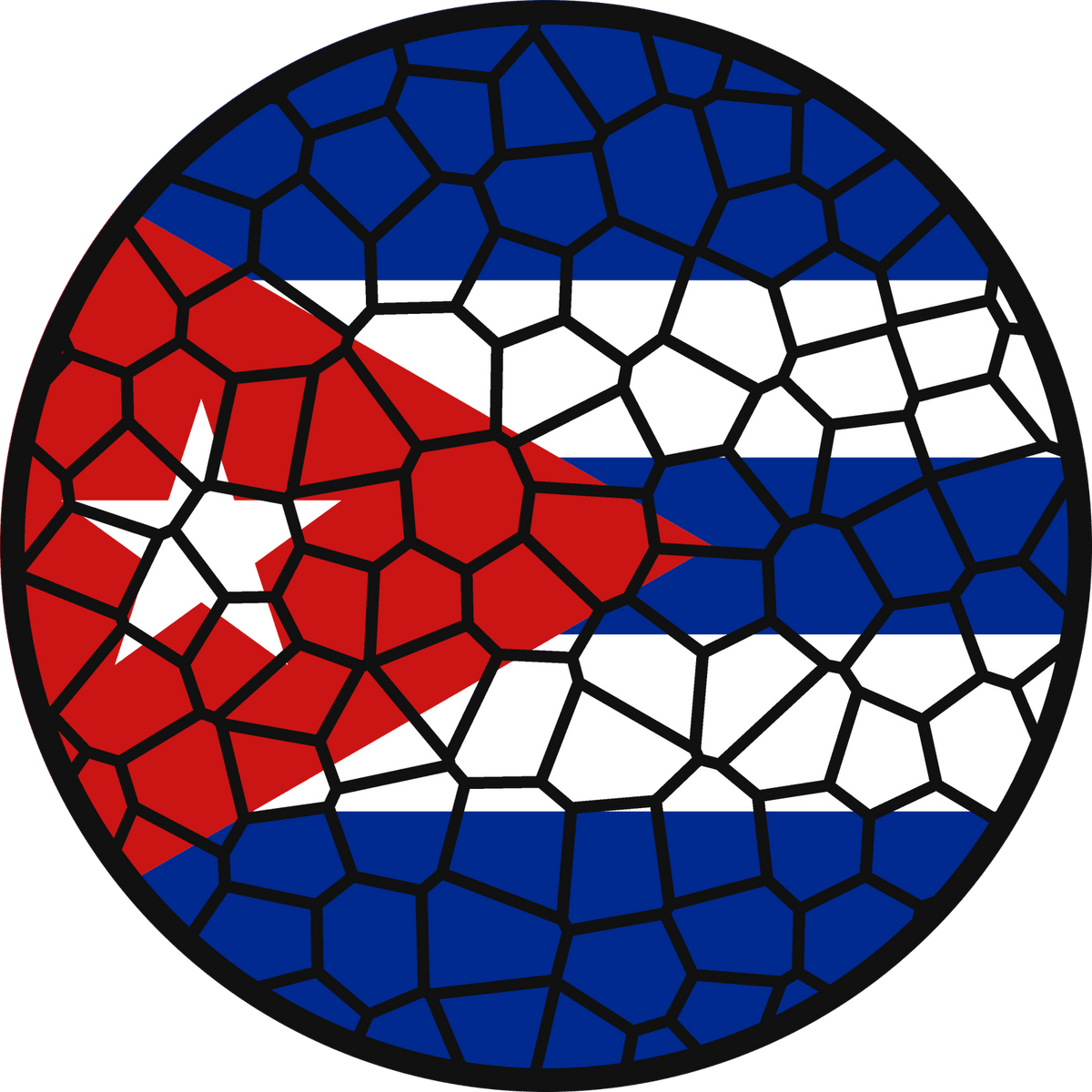 Stained Glass Effect Flag Ornament – Real Glass World Flag Christmas Ornament
