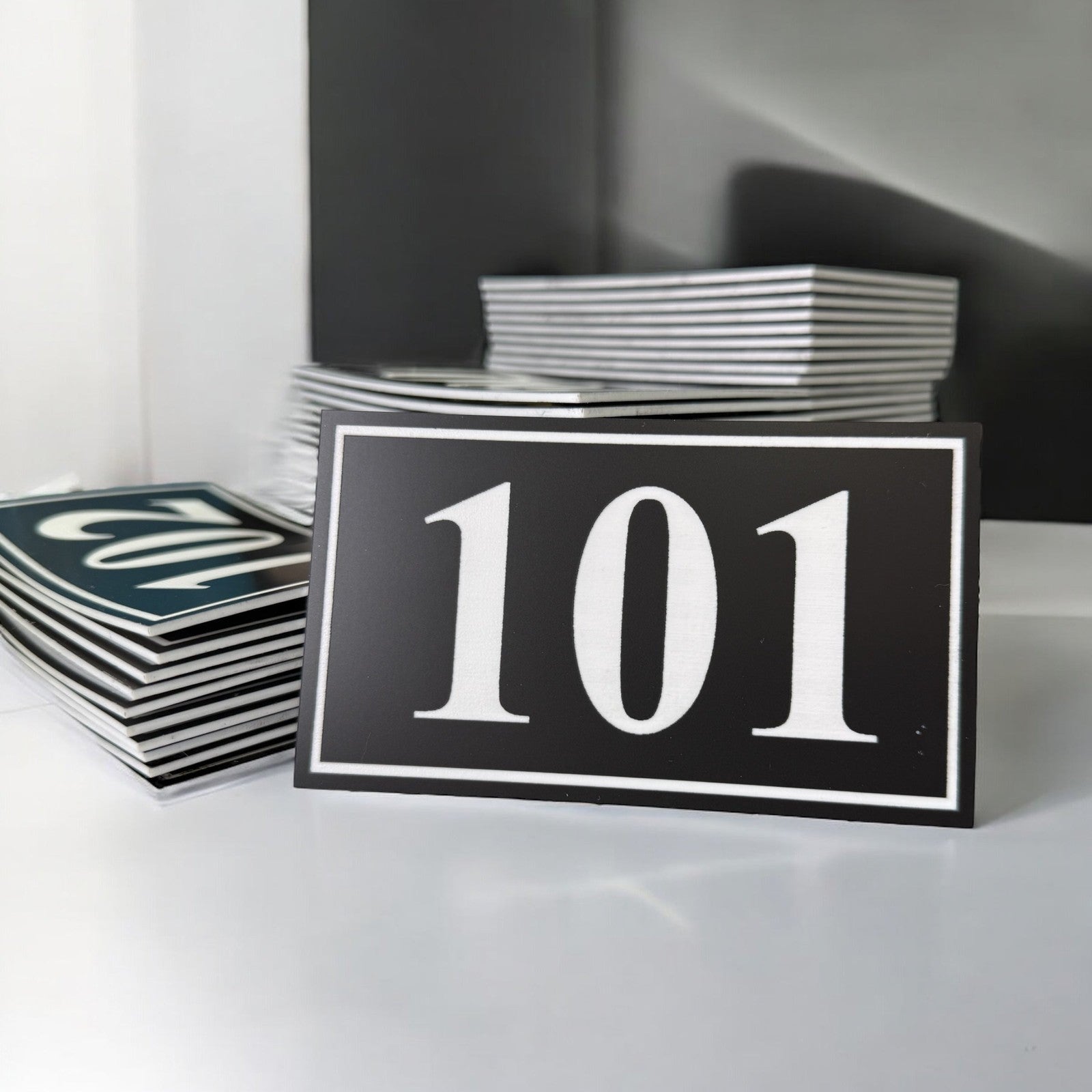 Custom Acrylic Engraved Room Number Sign – Durable Door and Wall Plaque for Offices, Hotels, Salons and More