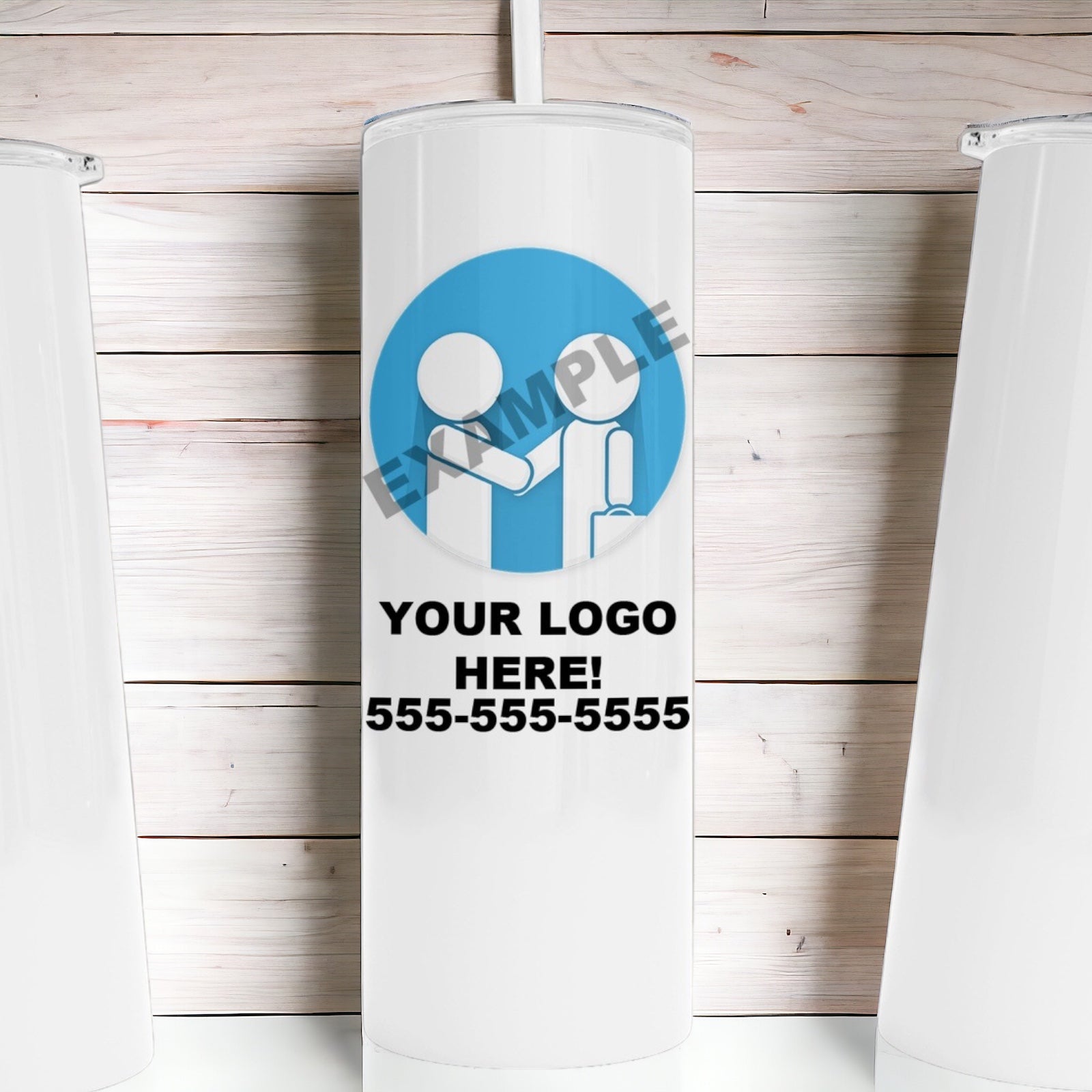 Custom Business Logo 20oz Skinny Tumbler - Bulk Discounts!