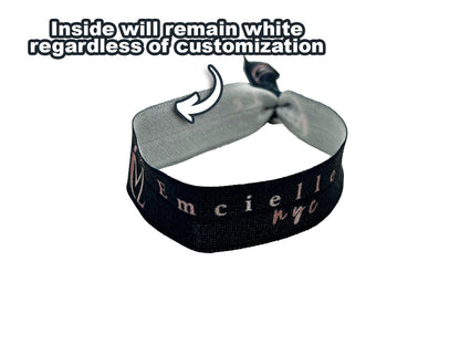 Custom Clothing Boutique Shop Promotional Hair Tie Bracelets - Add your logo and information - Bulk Discounts!