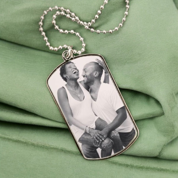 Custom Dog Tag Necklace with Picture - Add your photo