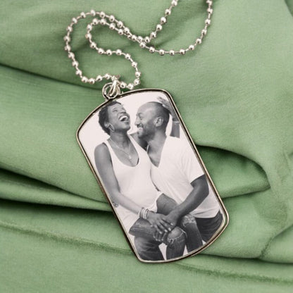 Custom Dog Tag Necklace with Picture - Add your photo