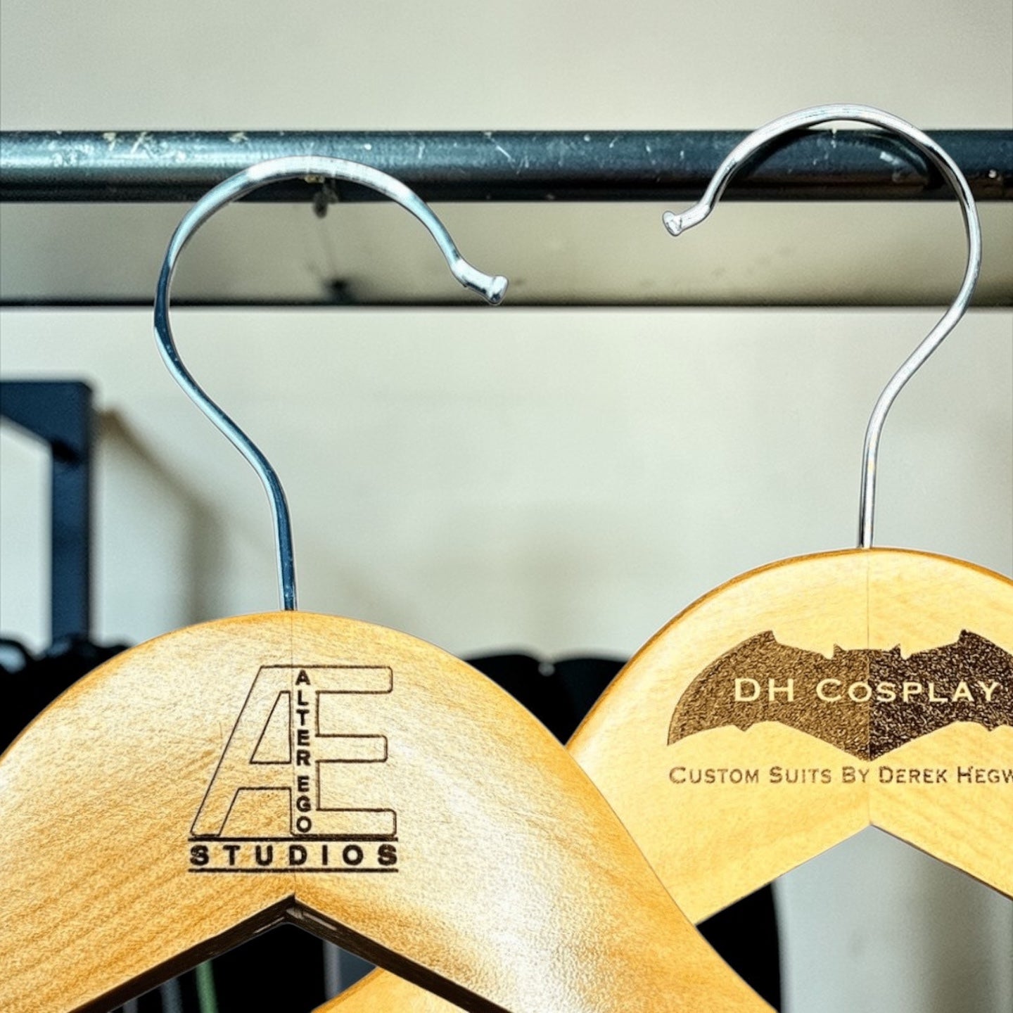 Custom Laser Engraved Logo Hangers - Personalized Wooden Hangers with Bulk Discounts - 1 or 2 Side Engravings Available
