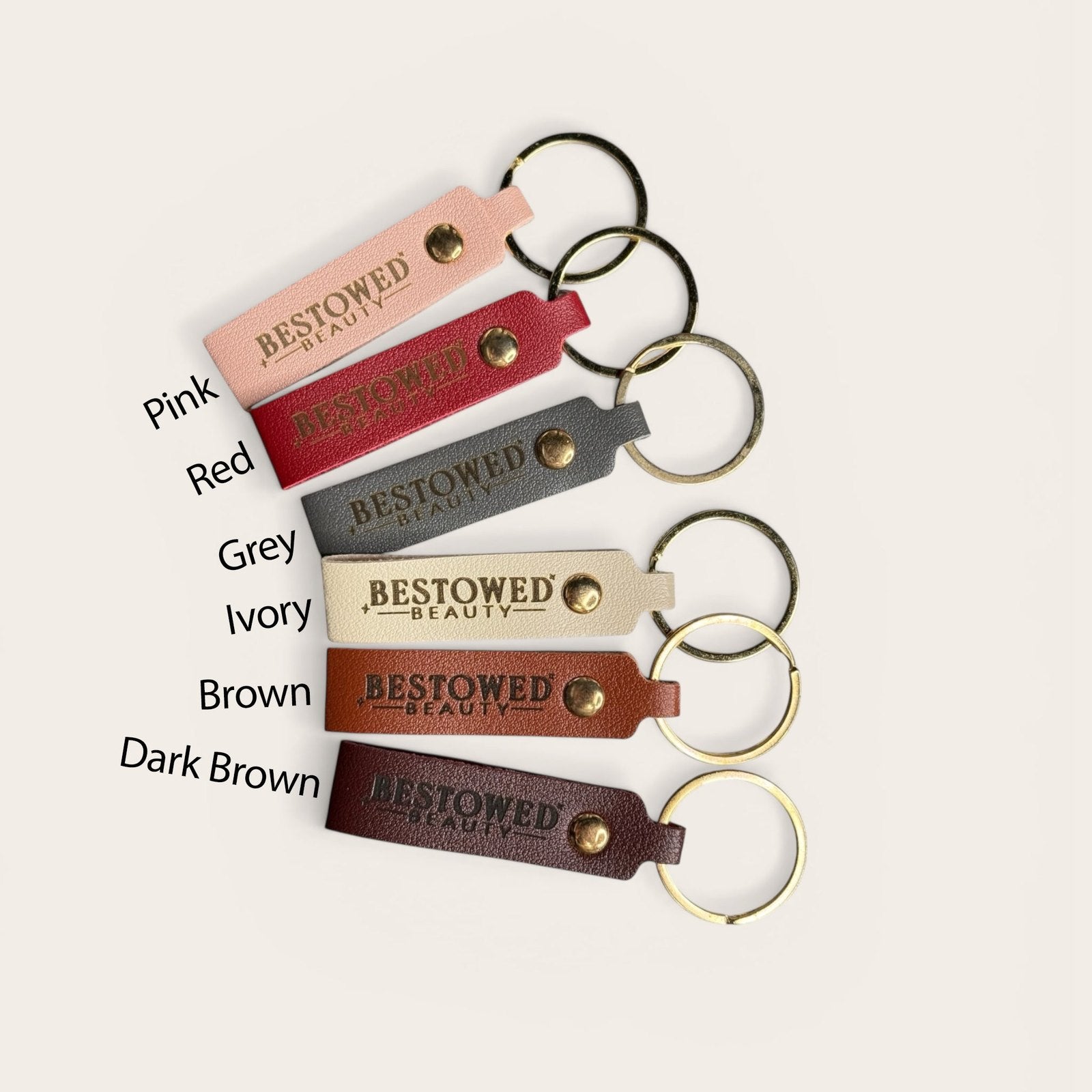 Custom Logo Leatherette Keychains for Business Branding, Personalized Engraved Key Fobs, Bulk Promotional Gifts