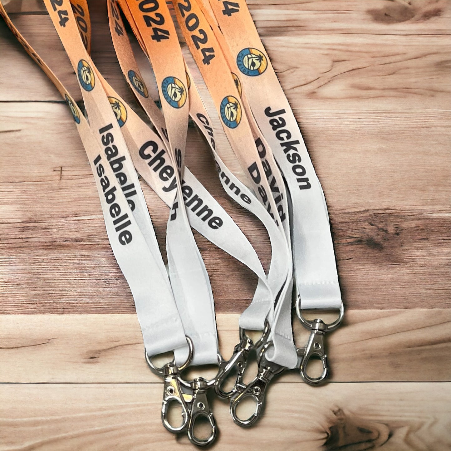 Customized Business Logo Promotional Event Lanyards - Personalized Convention Badge Holders - Bulk Discounts Available
