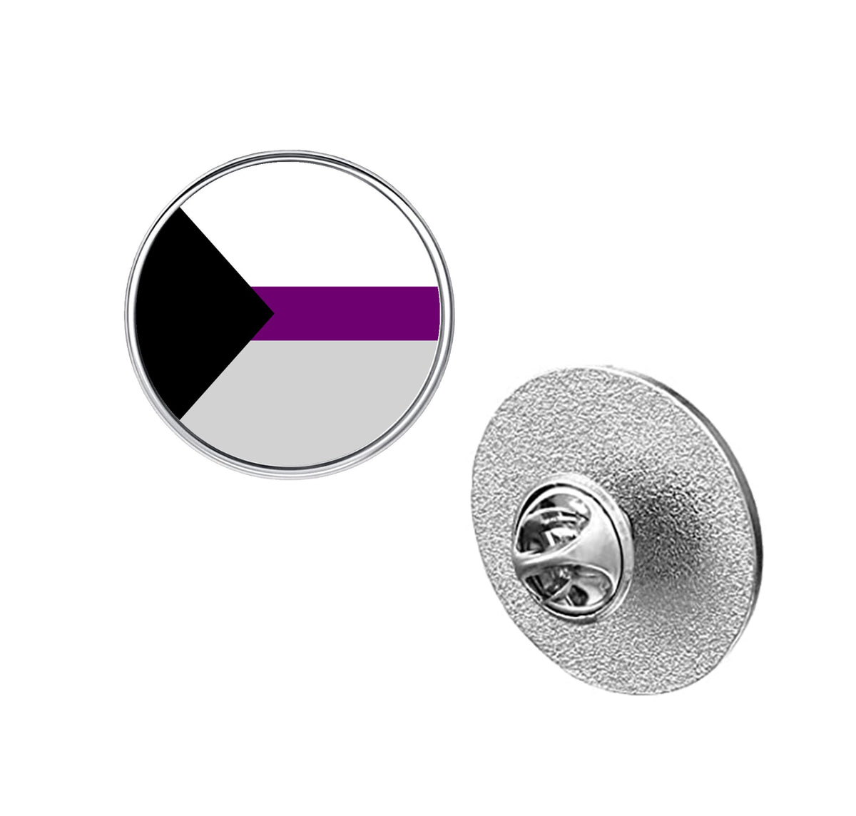 LGBT Pride Flag Pinback Button – Metal Lapel Pin in Circle, Heart or Square