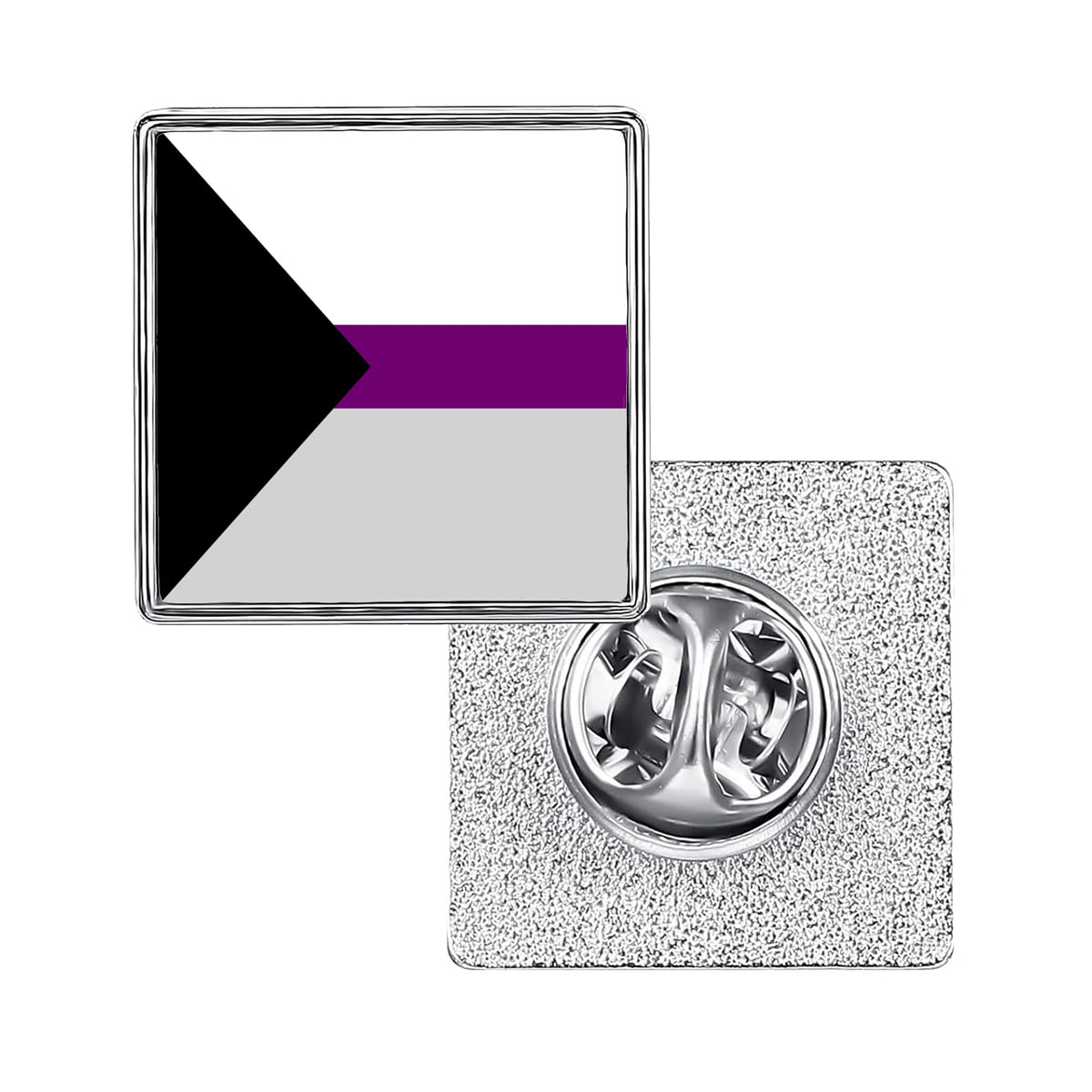 LGBT Pride Flag Pinback Button – Metal Lapel Pin in Circle, Heart or Square