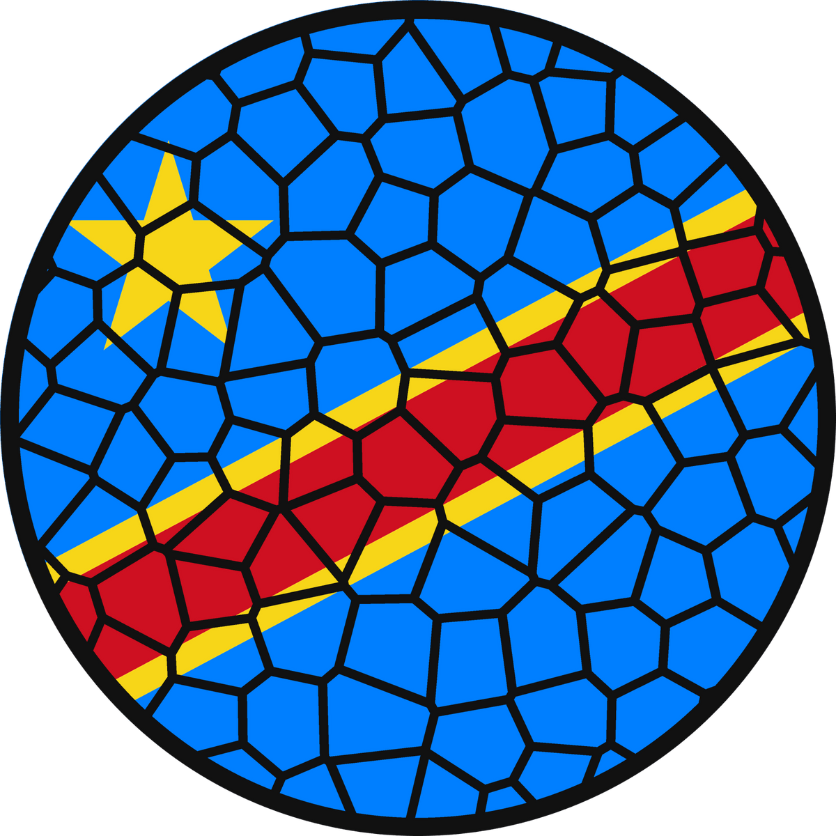 Stained Glass Effect Flag Ornament – Real Glass World Flag Christmas Ornament