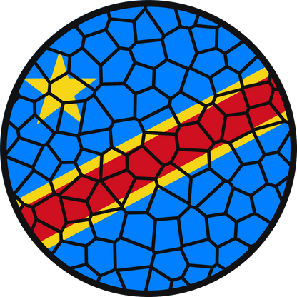 Stained Glass Effect Flag Ornament – Real Glass World Flag Christmas Ornament