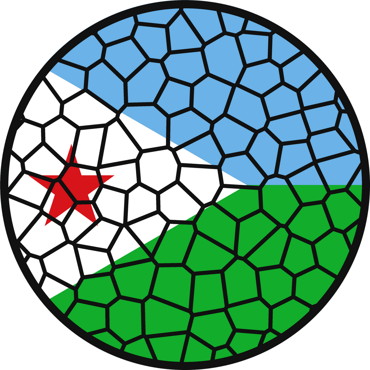 Stained Glass Effect Flag Ornament – Real Glass World Flag Christmas Ornament