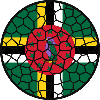 Stained Glass Effect Flag Ornament – Real Glass World Flag Christmas Ornament