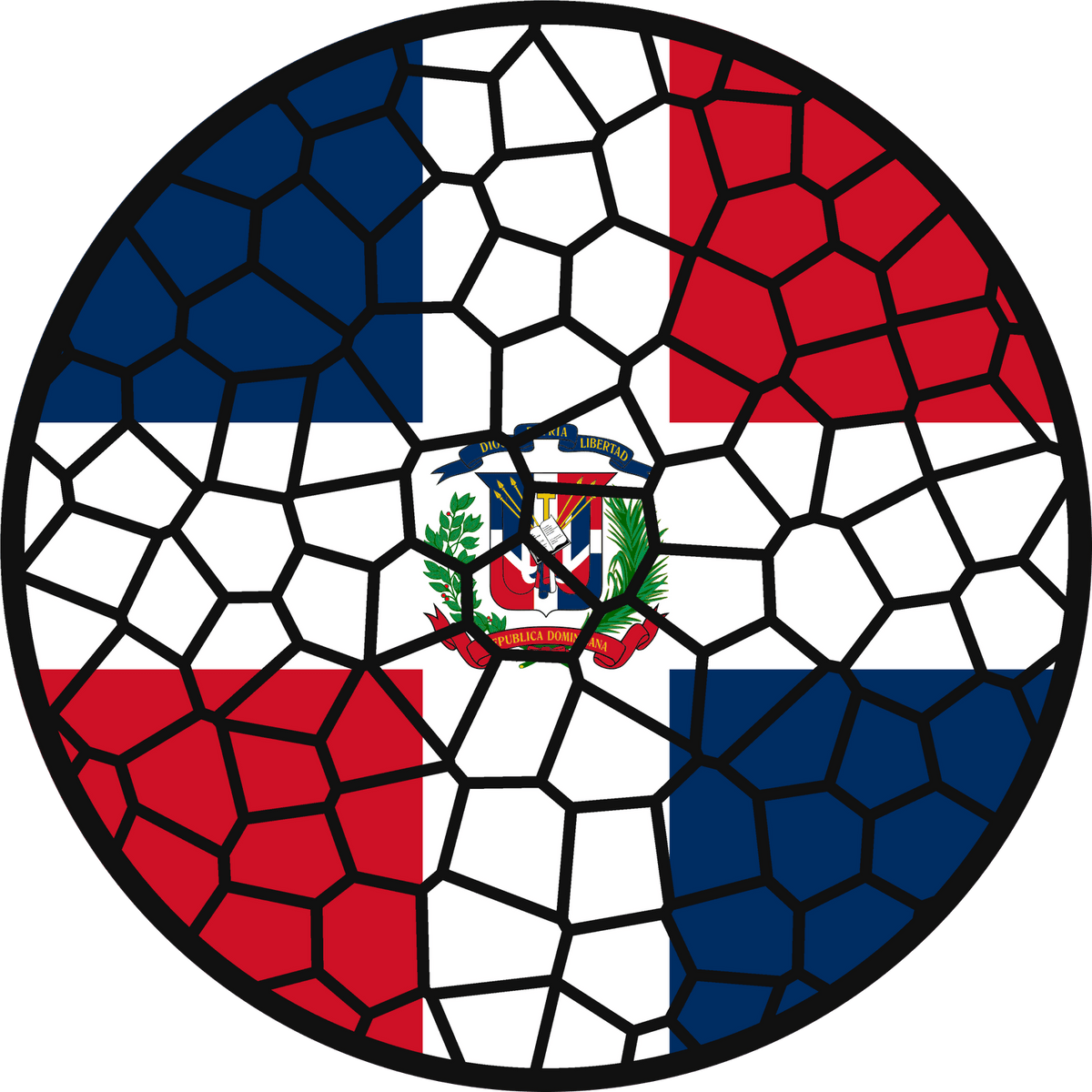 Stained Glass Effect Flag Ornament – Real Glass World Flag Christmas Ornament