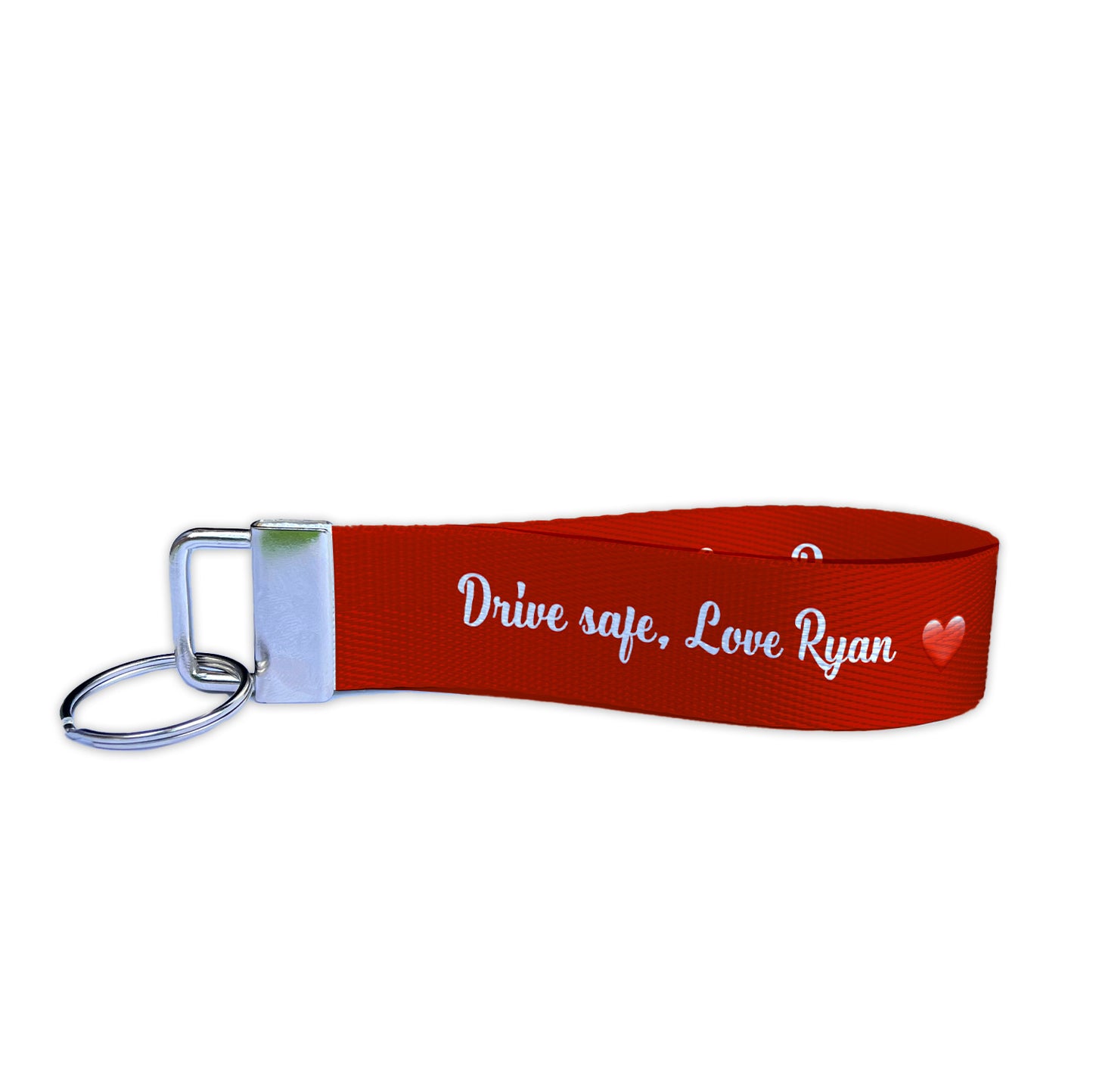 Drive Safe Personalized Nylon Keychain