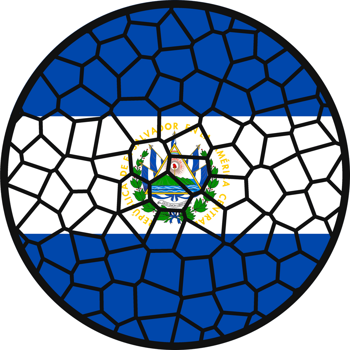 Stained Glass Effect Flag Ornament – Real Glass World Flag Christmas Ornament