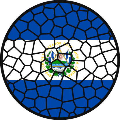 Stained Glass Effect Flag Ornament – Real Glass World Flag Christmas Ornament