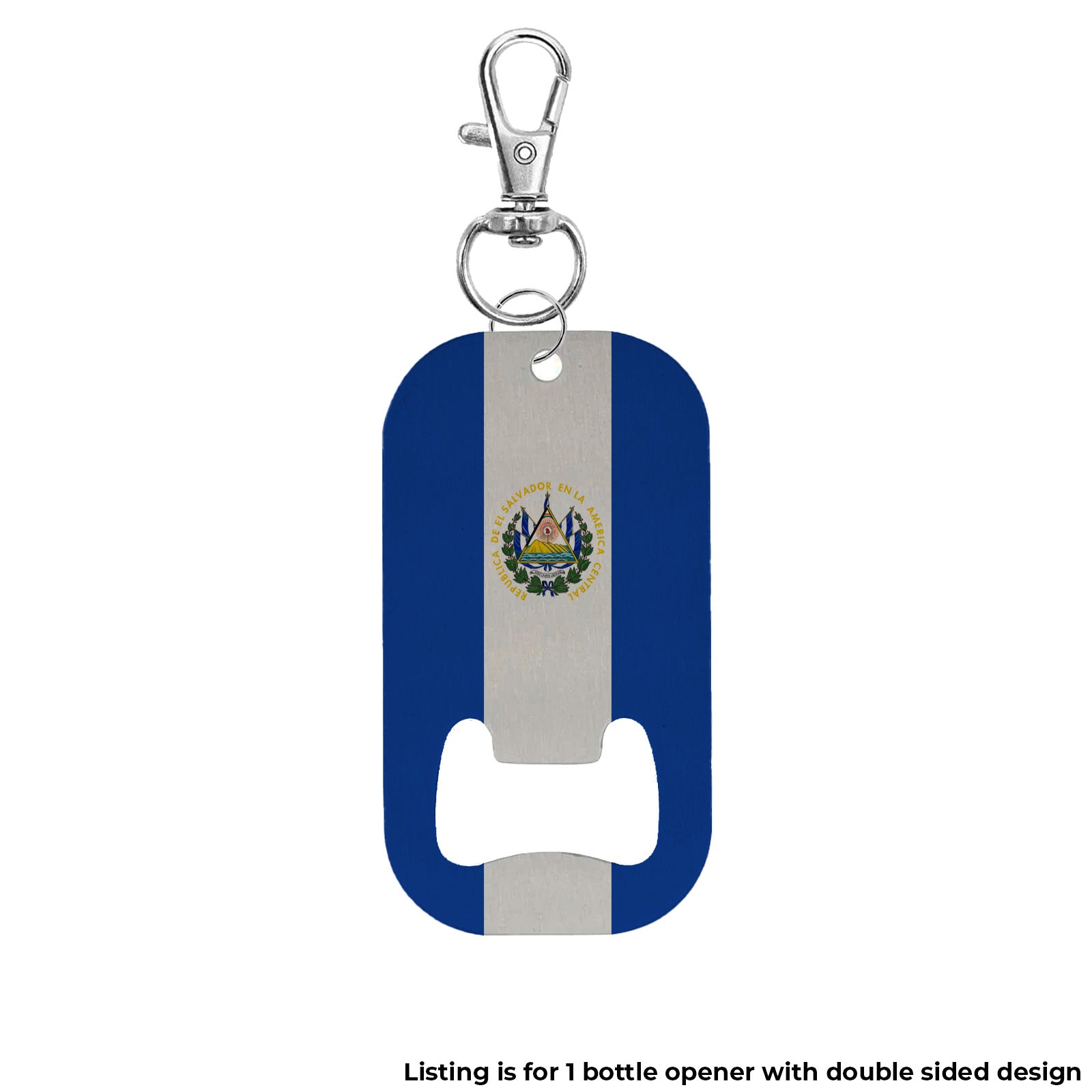Pick Your World Flag Stainless Steel Keychain Bottle Opener - Personalized with Your Name