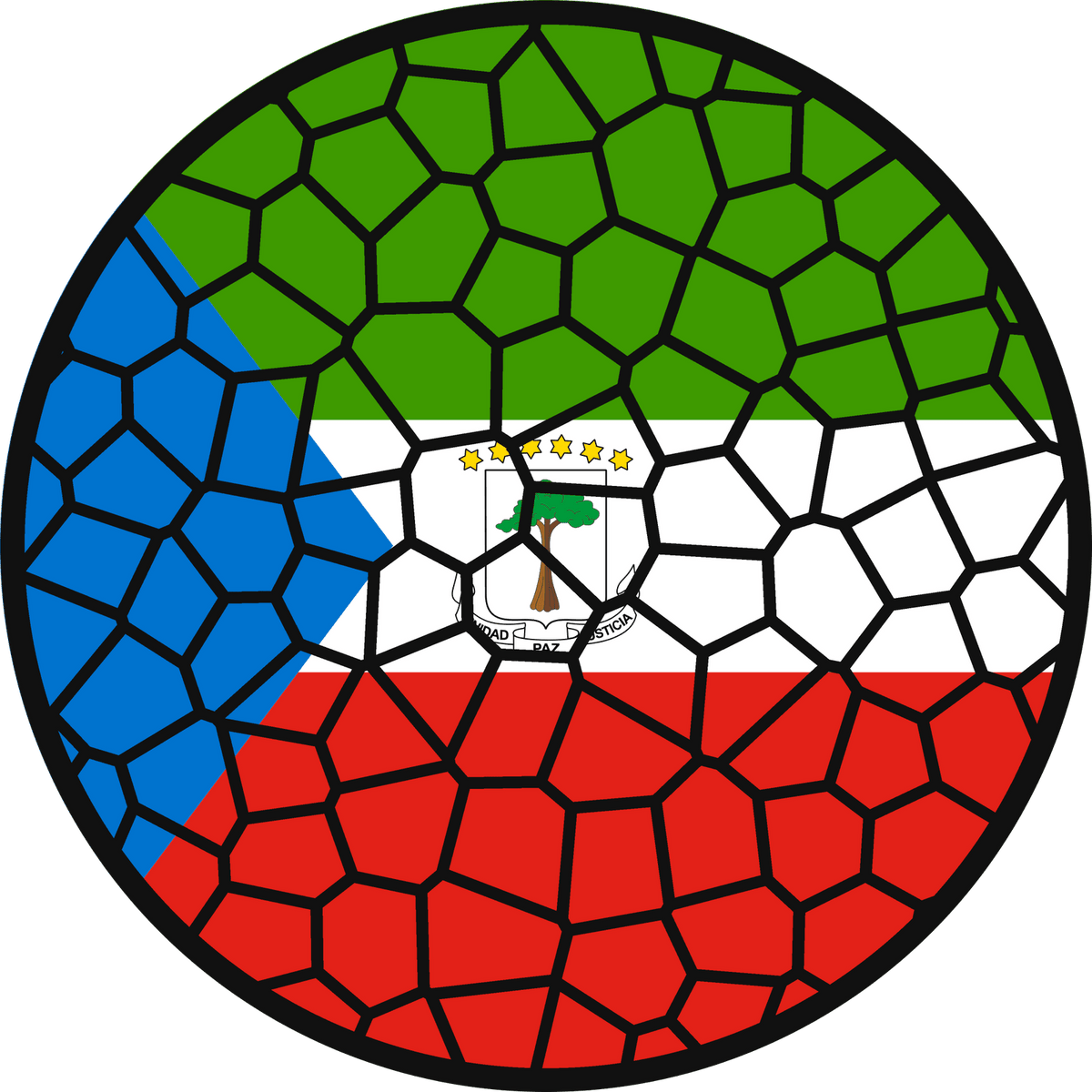 Stained Glass Effect Flag Ornament – Real Glass World Flag Christmas Ornament